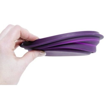 PLATO DE SILICONA PARA VIAJE MORADO, 500ML - foto 2