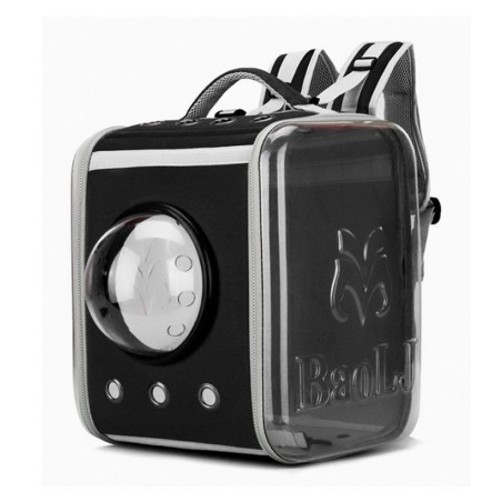 Mochila Transporte Negra con Visor 34x30x40cm