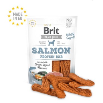 BRIT SNACK SALMON Y POLLO 80GR