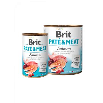 BRIT PATÉ&MEAT SALMÓN 800GR